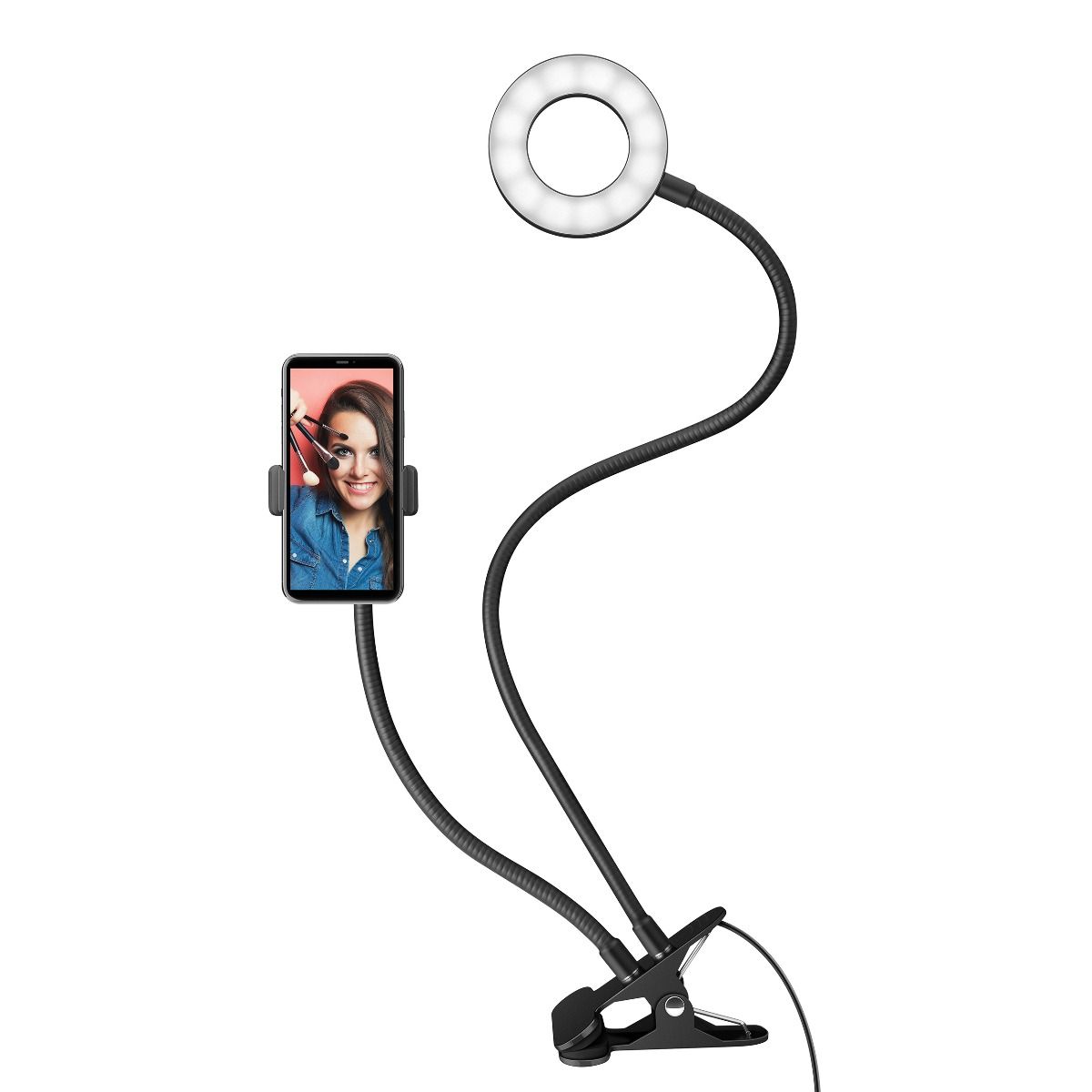 Porta Celulares Luz Led Con Soporte Para Celular Lámpara Para Selfie Con  Soporte Para Celular