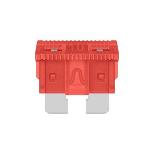 Fusible automotriz de 32 Vcc  10 A, rojo