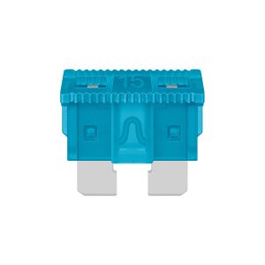 Fusible automotriz de 32 Vcc  15 A, azul