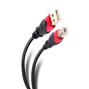 Cable USB a USB tipo B de 7,2 m reforzado con conectores dorados