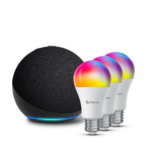 Alexa ECHO 5ª Gen más 3 focos Wi-Fi (ECHO DOT 5 GEN NE / SHOME-120/3)