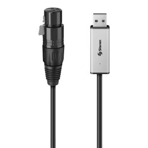 Cable USB a DMX 512 para control de iluminación
