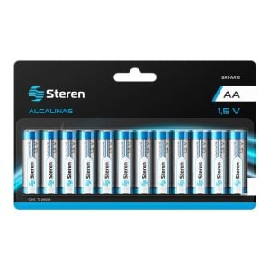 Paquete de 12 pilas alcalinas "AA"