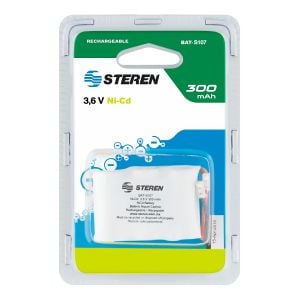 Pila telefónica recargable NiCd 3.6 V, 300 mAh