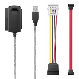 Adaptador/convertidor USB a SATA/IDE para disco duro de 3.5" o 2.5"