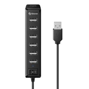 HUB USB de 7 puertos, con placa protectora deslizable