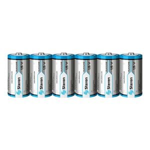 Paquete de 6 pilas alcalinas "D"