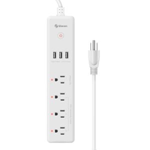 Multitoma Wi-Fi de 4 salidas horizontales y triple cargador USB