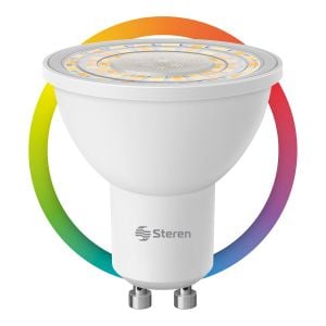Bombillo LED dicroico Wi-Fi RGB+W multicolor de 5 W