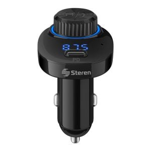 Transmisor FM Bluetooth* con cargador QC 18 W / PD 20 W y reproductor MP3