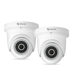 2 cámaras de seguridad Wi-Fi 3 Mpx robotizada para exterior, tipo domo