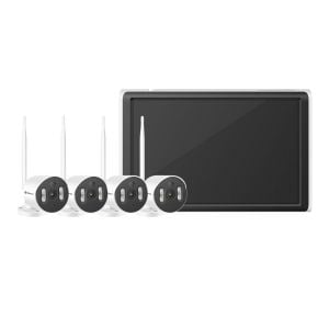Sistema de seguridad CCTV con NVR de 8 canales, 4 cámaras Wi-Fi* y monitoreo por Internet