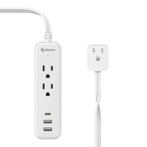 Regleta de 2 salidas y cargador USB C / 2 x USB