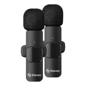 Micrófonos inalámbricos de solapa USB / USB C / Lightning, 20 m de alcance